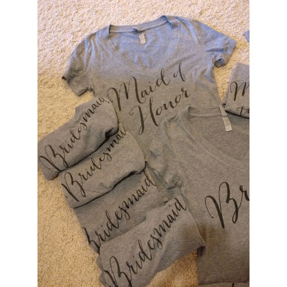 Set of 11 WEDDING PARTY SHIRTS Bridesmaid Bride - Picture 3 of 8
